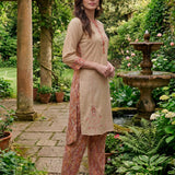 Maneri Peach Printed Kurta Set