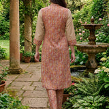 Maneri Peach Printed Kurta Set