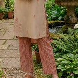 Maneri Peach Printed Kurta Set
