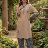 Maneri Blue Printed Kurta Set