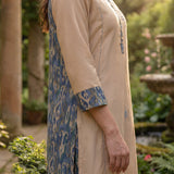 Maneri Blue Printed Kurta Set