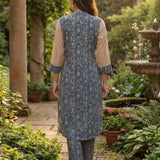 Maneri Blue Printed Kurta Set