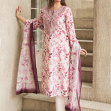 Kavya Fuchsia Printed Chanderi Suit Set with Dupatta