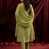 Spring Green Embroidered Chanderi Suit Set