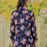 Eshara Classic Navy Floral Printed Shirt
