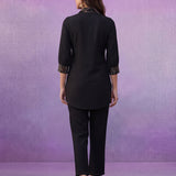 Black  All-Over Printed Cotton Co-ord Set
