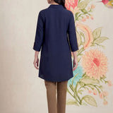 Viona Electric Blue Monochrome Kurta for Women