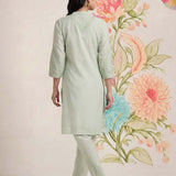 Suroor Mint Green Embroidered Chanderi Kurta Set