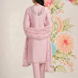 Albeli Pink Embroidered A-line Suit Set with Dupatta