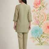 Vaadi Green Embroidered Co-ord Set