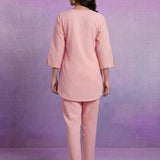 Pink Embroidered Co-ord Set