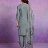Spa Embroidered Suit Set with Dupatta