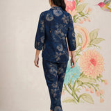 Hena Navy Printed Co-ord Set