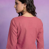 Coral Embroidered Straight Kurta Set