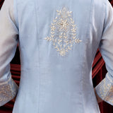 Spa Embroidered Chanderi A-Line Suit Set