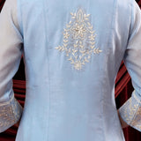 Spa Embroidered Chanderi A-Line Suit Set