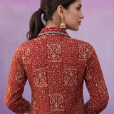 Red All-Over Printed Cotton Top