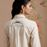 Sakhi Ivory Embroidered Shirt