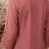 Pink Resham Embroidered Kurti
