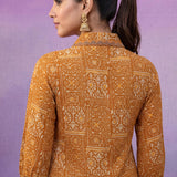 Mustard All-Over Printed Cotton Top