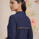Viona Electric Blue Monochrome Kurta for Women