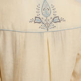 Grace Ivory Embroidered Cotton Gauze Kurta for Women