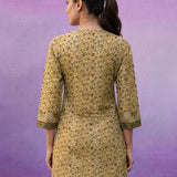 Green All-Over Placement Printed Straight Suit Set