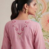 Amoli Light Pink Embroidered Kurta Set