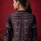 Elena Deep Purple Printed Shantoon Designer Kurti for Women