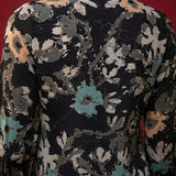 Black All Over Printed Crepe Shirt