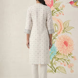 Hina Ivory Printed Straight Kurta Set