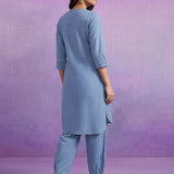Spa Embroidered Straight Kurta Set