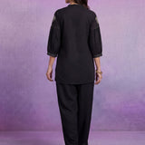 Black Embroidered Co-ord Set