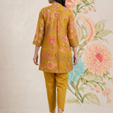 Chandrika Mustard Floral Printed Cotton Co-ord Set