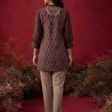Purple Printed Shantoon Tunic