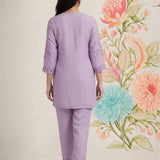 Vaadi Light Purple Embroidered Co-ord Set