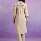 Ivory Applique-work Kurta Set