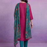 Green Viscose Rayon Zari Dori Embroidered Straight Kurta Set with Dupatta