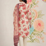Falguni Red Printed Cotton Suit Set with Dupatta