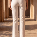 Ivory Roma Cotton Bootcut Pants