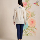Sakhi Ivory Embroidered Shirt