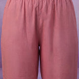 Pink Panelled A-Line Kurta set