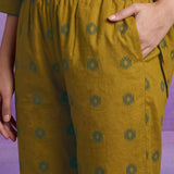 Mustard Dori Embroidery Kurti with Palazzo