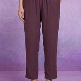 Lavender Embroidered Straight Co-ord Set