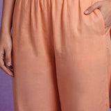 Apricot Embroidered Suit Set with Dupatta