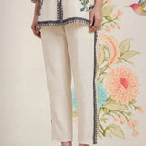 Heer Pristine Ivory Embroidered Rayon Co-ord Set for Women
