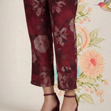 Hena Maroon Printed Co-ord Set