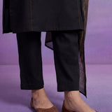 Black Embroidered Suit Set with Dupatta