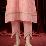 Pink Embroidered Chanderi Suit Set