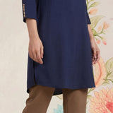 Viona Electric Blue Monochrome Kurta for Women